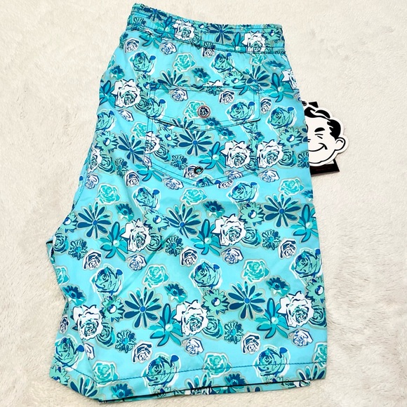 NWT Men’s Mr. Swim Daisy Roses Swim Trunks Size L - Picture 7 of 10